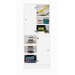 Kast 180 graden onder, 100x90x50 cm (lxbxh)| wit, op plint, deuren wit/Ahorn