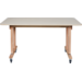 Tafel Flex 150 HPL toplaag Ahorn, 150 x 80 cm , met rechte poten