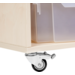 Peuterbank hoek 126 x 43 x 30 cm incl wielen, 2 lades 15 cm hoog, ahorn