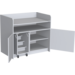 Aankleedtafel Standard 120 wit trap links