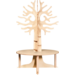 Tafelboom 240cm (h), ronde tafel 150cm, C3 (59cm) HPL blad wit eiken