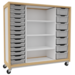 Kast 440 serie wit, 3 legplanken 14 laden van 7 cm en 7 van 15 cm
