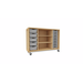 Kast 340 serie Ahorn, 2 halve legplanken, 10 laden van 15 cm