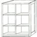 Kast 307 serie wit met 4 kwart legplanken