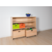 Kast voor rolbak 100 × 40 × 77 cm met 1 legplank, beuken
