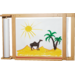 Verfwand beuken met aflegplank, 115 x73 x13 cm