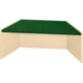 Podiumelement trapezium 120×40×35 cm, ahorn, met Tretford bekleding