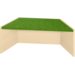 Podiumelement trapezium 120×40×35 cm, ahorn, met Tretford bekleding