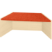 Podiumelement trapezium 120×40×35 cm, ahorn, met Tretford bekleding