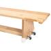 Gymbank breed met wielen, 300 x 28 cm, 35 cm hoog