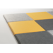 Akoestische PET-vilt wandtegels, set12, combi set geel, 30x30 cm