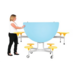 Ronde tafel, 8-zitter H74 136cm x 153cm x 74cm