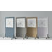 Akoestische whiteboard Silva, 200 x 120 cm, Lichtgrijs, verrijdbaar