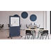 Akoestische whiteboard Silva, 200 x 120 cm, Blauw, verrijdbaar