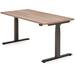 Bureau Flex 3+, Oak medium, onderstel Shadow grey, 160x80 cm