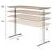 Bureau Flex 3+, Lindberg eiken, onderstel wit, 120x80 cm