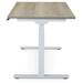 Bureau S-Line, Oak light, onderstel wit, 160x80 cm