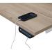 Bureau S-Line, Oak light, onderstel wit, 160x80 cm