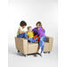 Bank Rolo 1,5-zits loveseat, geremde wielen, stof 7x 32M1709 classic java
