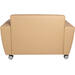 Bank Rolo 1,5-zits loveseat, geremde wielen, stof 7x 32M1709 classic java