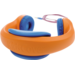 Safe 'n Sound hoofdtelefoon oranje, met afneembare textiel kabel