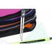 Schooletui 3-vaks oranje/ blauw/fuchsia ca 25 x 9 x 11 cm