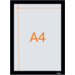 Posterframe Nobo Zelfklevende magnetische kader A4 zwart, set 2 stuks