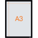 Posterframe Nobo Zelfklevende magnetische kader A3 zwart, set 2 stuks