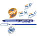 Rollerpen OOPS ergo-grip clic blauw, 12 stuks