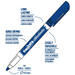 Whiteboardstiften Carioca Clip medium blauw, 12 stuks