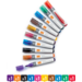 Whiteboardstiften Nobo Liquid Ink ronde punt 3 mm assorti, 10 stuks