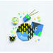 Party-Box blauw Flash, 6 persoons (42-delig)