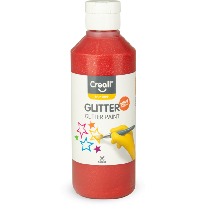 Glitterverf Creall 250 ml rood