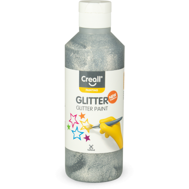 Glitterverf Creall 250 ml zilver