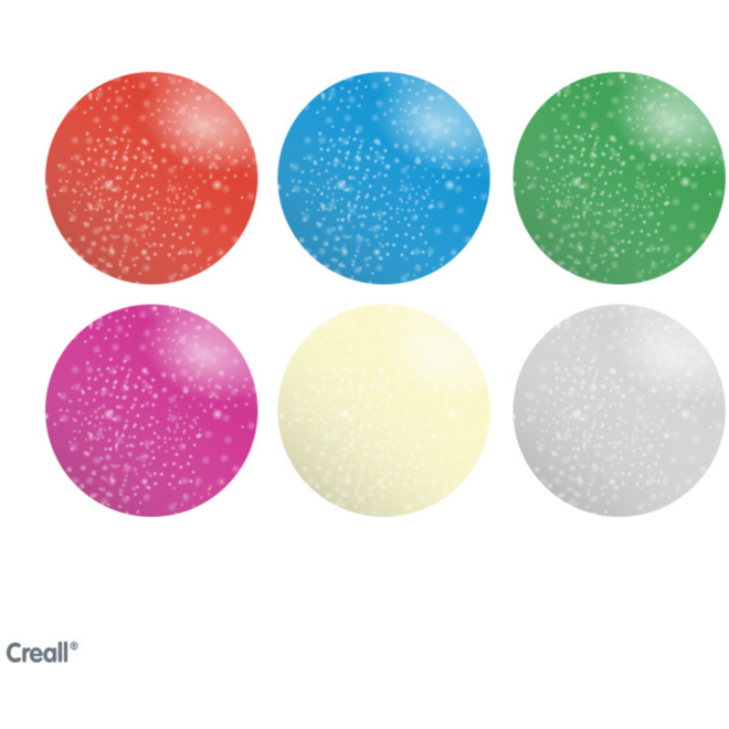 Glitterverf Creall 250 ml assorti, 6 stuks