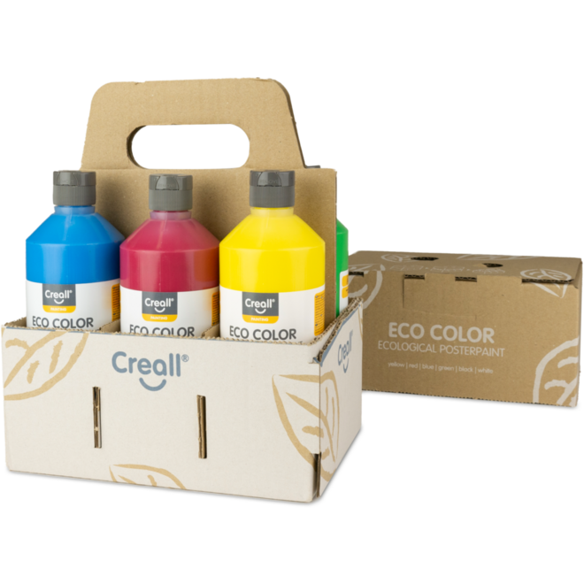 Plakkaatverf Creall Eco assorti 500 ml, 6 stuks