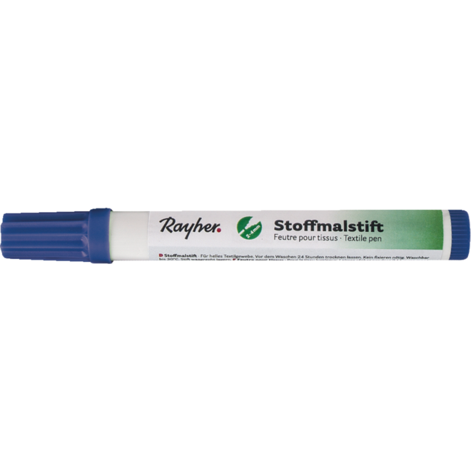 Textielstift, dikpunter blauw