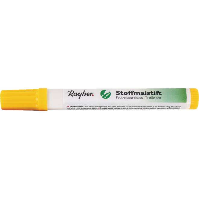 Textielstift, dikpunter geel