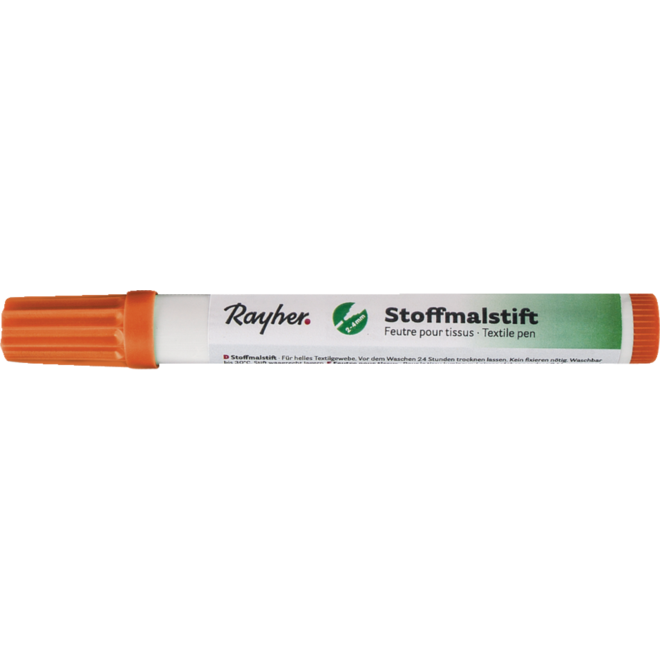 Textielstift, dikpunter oranje