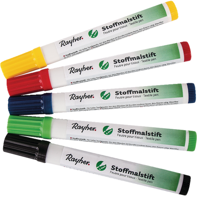 Textielstiften dikpunters 12 stuks assorti kleuren