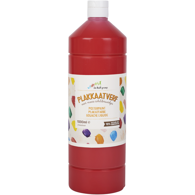 Plakkaatverf | de Rolf groep | topcolor, donkerrood 1000 ml