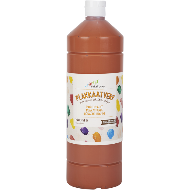 Plakkaatverf | de Rolf groep | topcolor, lichtbruin 1000 ml