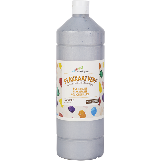 Plakkaatverf | de Rolf groep | topcolor, zilver 1000 ml