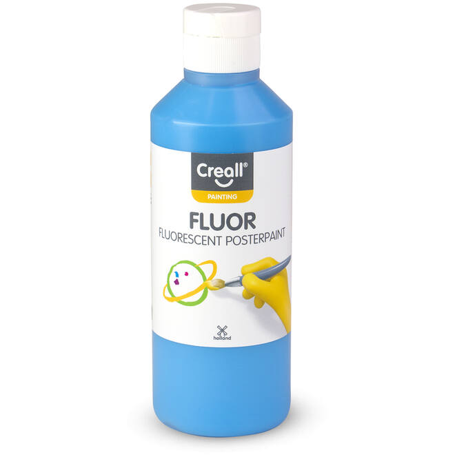 Plakkaatverf Creall Fluor 250 ml blauw