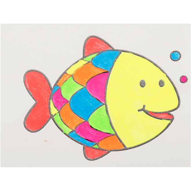 Plakkaatverf Creall Fluor 250 ml geel