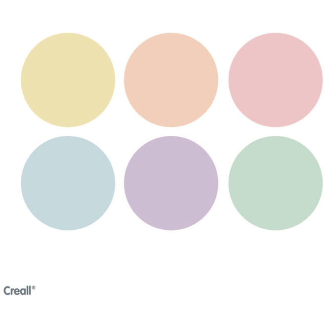 Plakkaatverf Creall basic set pastel 500 ml, 6 stuks