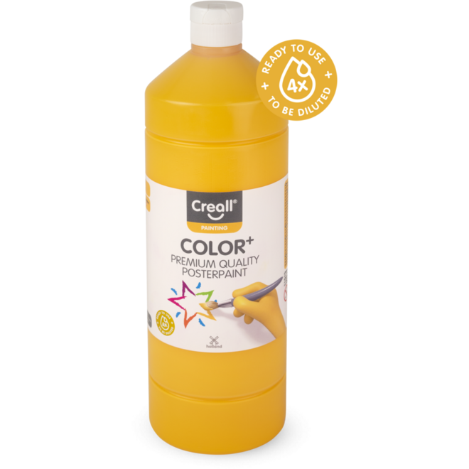 Plakkaatverf Creall Color+ 1000 ml donkergeel