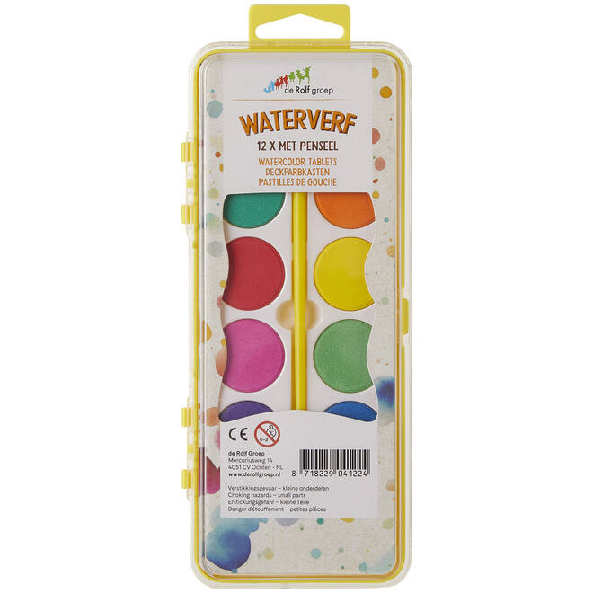 Waterverf | de Rolf groep | 12 napjes met penseel