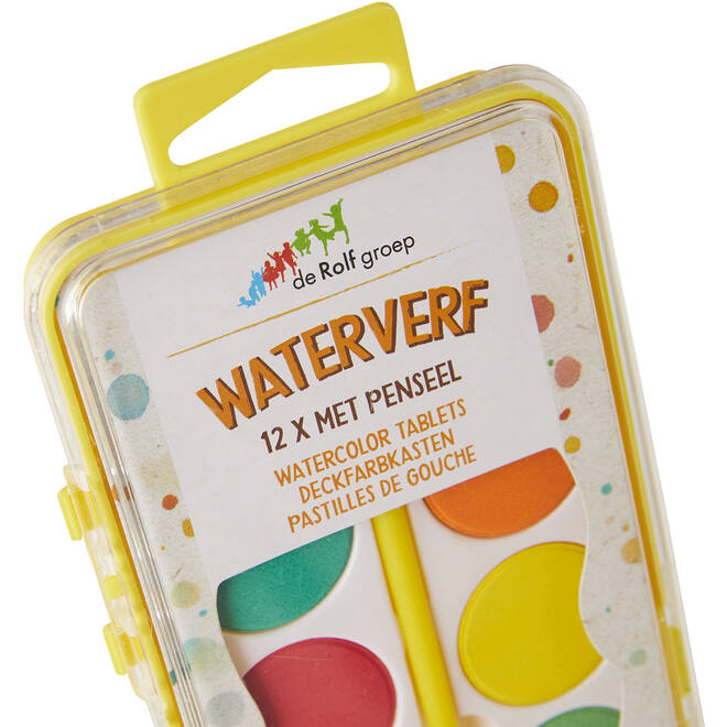Waterverf | de Rolf groep | 12 napjes met penseel