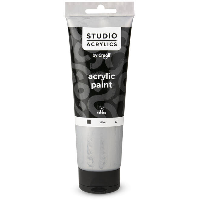 Acrylverf Creall 250 ml zilver